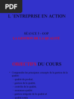 L 'Entreprise en Action: La Gestion de La Qualité