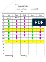 HORARIO Clase Sincrónica y Asincrónica