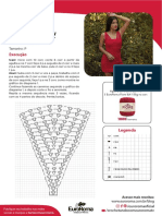 Receita Grafico Vestido de Croche Euroroma Fiore Maricroche Natal Vermelho Virada Reveillon