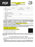 Ficha Inscripción - Secundaria Comunión