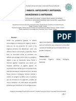 Articulo Inmunidad Innata, Anticuerpos y Antigenos, Inmunogenos o Antigenos