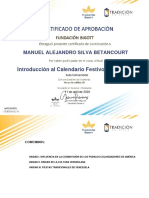 Certificado Calendario Festivo