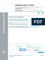 Dental Composite Resin: A Review: Articles You May Be Interested in