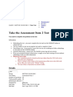 Take The Assessment Item 2 Test: Details