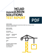 Northclad Rainscreen Solutions: Test Report