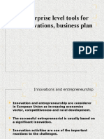 Enterprise Level Tools For Innovations, Business Plan