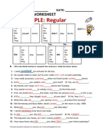 PAST SIMPLE: Regular: Grammar Worksheet