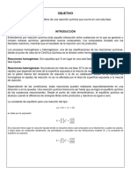 Determinación de La Constante de Equilibrio de Una Reacción Homogénea