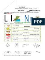 Guia # 4 P.1 1° Letra N y L. Español.