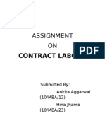 Assignment ON: Contract Labour