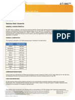 Technical Data Sheet: Stainless Steel: Austenitic