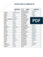 Lista Statelor Lumii Şi Capitalele Lor 111