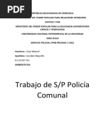 Trabajo de Policia Comunal