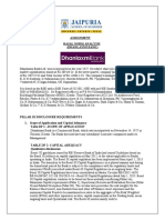 Assignment Basal Norm Analysis (Dhanlaxmi Bank)