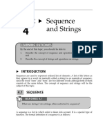 Topic 4 Sequenceand Strings