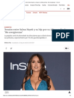 Tensión Entre Salma Hayek y Su Hija Por Su Última Película - "Me Avergüenzas"