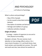 Culture and Psychology