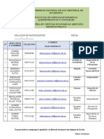 Relacion de Participantes Reforma y Modernizacion Del Estado 2020 I