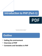 Introduction To PHP (Part-1) : Khizra Hanif, Department of Software Engineering, LGU Lahore, Pakistan