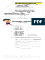 Illustrates The Center-Radius Form of The Equation of A Circle