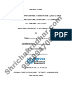 Impact of Occupational Stress On Job Satisfaction Among Employees Working in Private and Public Sector Organisation