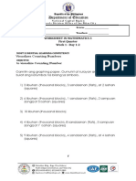 Department of Education: Worksheet in Mathematics 3 First Quarter Week 1 - Day 1-2