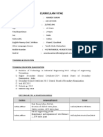 Curriculam Vitae: Name: Anandu Sankar