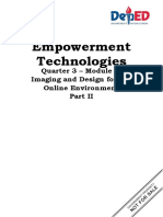 Empowerment Technologies: Quarter 3 - 8: Imaging and Design Fo R The Online Environment I