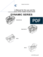 Dynamic Series: Instruction Manual For The Use and The Maintenance of The Cable Control Unit