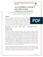 A Review of Automobile Waste Heat Recovery System: Prof. Murtaza Dholkawala, Mr. Ahire Durgesh Vijay