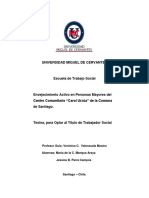 Envejecimiento Activo en Personas Mayores Del Centro Comunitario Carol Urzúa de La Comuna de Santiago