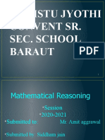 Mathematical Reasoning Project by Siddham Jain