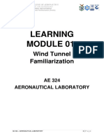 Learning: Wind Tunnel Familiarization