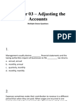 Chapter 03 - Adjusting The Accounts: Multiple Choice Questions