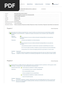 Questionário Unidade Iii - Comportamento Humano Nas Organizações
