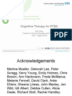 Cognitive Therapy For PTSD: Mood Anxiety and Personality Clinical Academic Group (CAG)