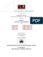 How To Write Micro Project Format MGM Poly Tech College