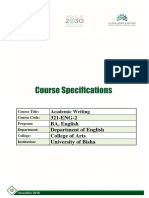 T4 - Course Specifications - L5 - 02 - 321eng-2 - Academic - Writing