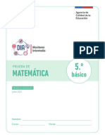 Prueba Matematica 5 BASICO Monitoreo