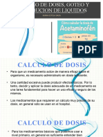 Calculo de Dosis Goteo y Distribucion de Liquidos