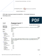 Environmental Chemistry and Microbiology - Unit 3 - Week 1