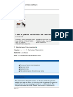 The Terms of The Contract: Card & James' Business Law (4th Edn)