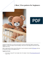 Easy Amigurumi Bear - Free Pattern For Beginners - Lilleliis