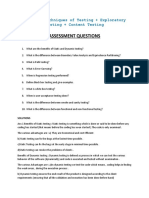 Levels Techniques of Testing M Exploratory Testing M Content Testing - Assignment