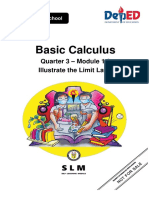 Basic Calculus: Quarter 3 - Module 1.3 Illustrate The Limit Laws