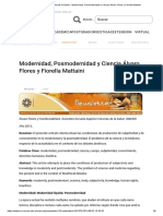 Facultad de Ciencias Sociales - Modernidad, Posmodernidad y Ciencia Álvaro Flores y Fiorella Mattaini