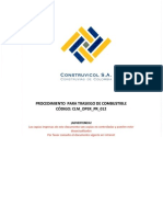 Procedimiento para Trasiego de Combustible