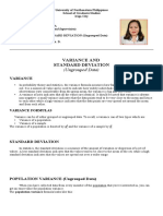 Variance and Standard Deviation Ungrouped Data ROSARIO R. GILLADOGA