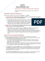 11 Economics - Measures of Dispersion - Notes and Video Links