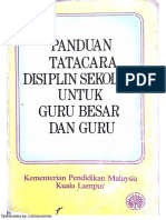 Panduan Tatacara Disiplin Sekolah Untuk Guru Besar Dan Guru